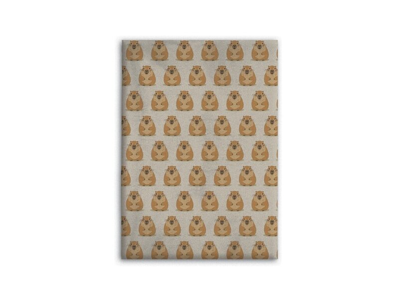 Capybara Karo-Fleece – 110 x 150 cm – Polyesterflanell