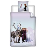 Disney Frozen Housse de couette - 1 personne - 140 x 200 cm + 65 x 65 cm - Flanelle de polyester