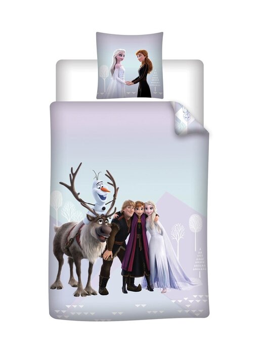 Disney Frozen Housse de couette 140 x 200 cm + 65 x 65 cm en flanelle de polyester