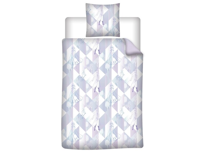 Disney Frozen Housse de couette - 1 personne - 140 x 200 cm + 65 x 65 cm - Flanelle de polyester