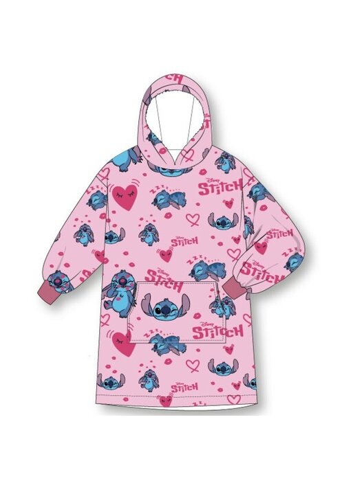Disney Lilo & Stitch Couverture polaire à capuche pour adulte en polyester (taille unique)