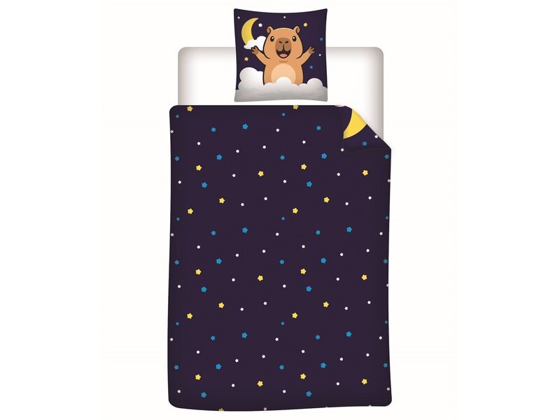 Capybara Dekbedovertrek - Eenpersoons - 140 x 200 cm - 65 x 65 cm - Polycotton