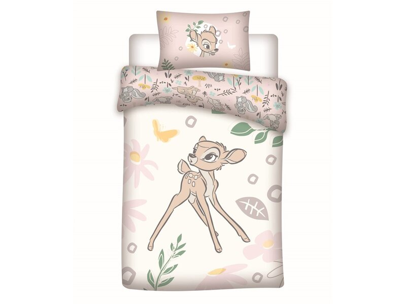 Disney Bambi Baby-Bettbezug – 100 x 140 + 40 x 60 cm – Baumwolle