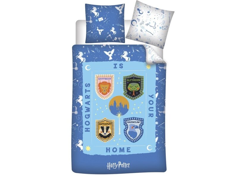 Harry Potter Dekbedovertrek - Eenpersoons - 140 x 200 cm - 65 x 65 cm - Polycotton
