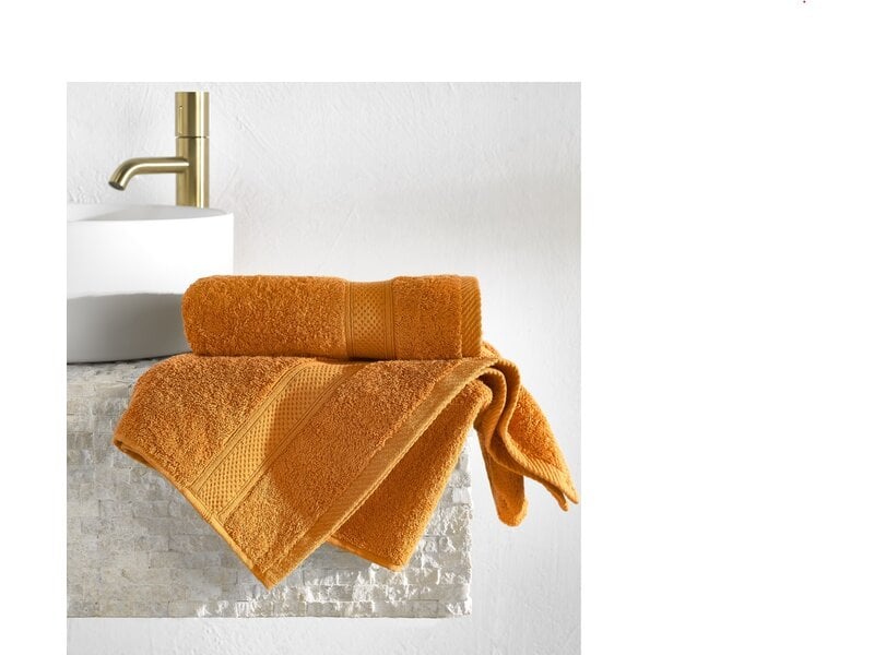 De Witte Lietaer Serviette Stephanie Copper - Lot de 2 - 50 x 100 cm - Orange - Coton