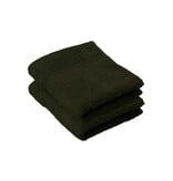 De Witte Lietaer Serviette d'invité Stephanie Khaki - 30 x 50 cm - Lot de 2 - Verte - Coton