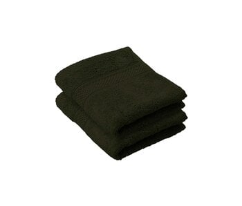 De Witte Lietaer Gastendoekje Stephanie Khaki Set 2 stuks 30 x 50 cm Katoen