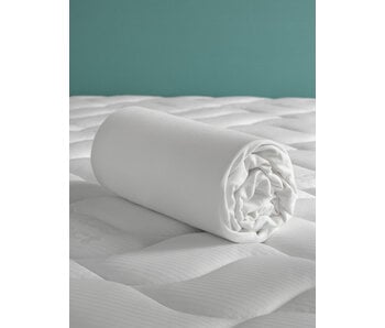 De Witte Lietaer Housse de drap-housse blanche 180 x 200/220 cm - 40 cm de hauteur, jersey de coton