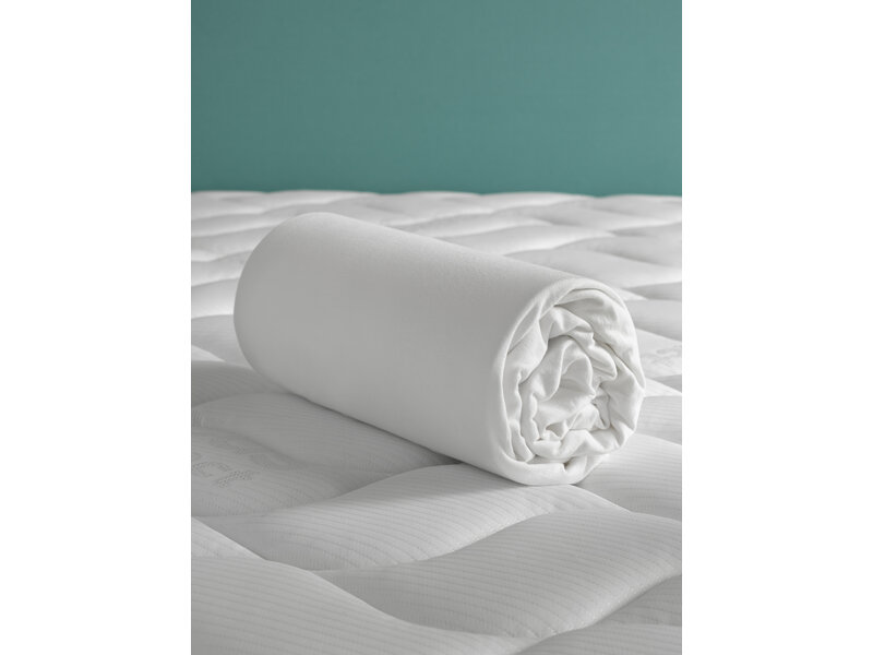 De Witte Lietaer Spannbettlaken – Weiß – Doppelbett – 180 x 200/220-40 cm – Baumwolljersey