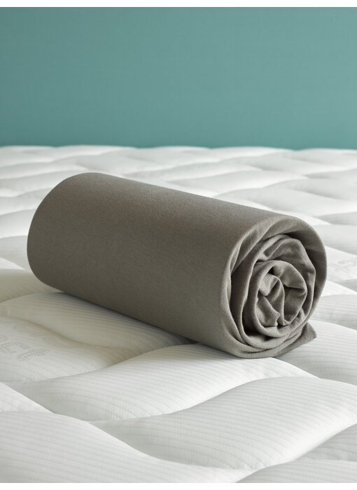 De Witte Lietaer Housse de drap-housse gris anthracite 180 x 200/220 cm - jersey de coton 40 cm