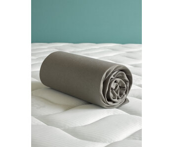De Witte Lietaer Fitted Sheet Case Steeple Grey 160 x 200/220-h40 Cotton Jersey