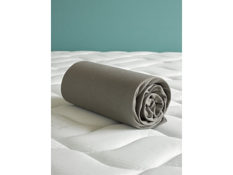 De Witte Lietaer Fitted Sheet - Case Steeple Grey - Double - 140 x 200/220-h40 - Cotton Jersey