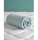 De Witte Lietaer Hoeslaken - Case Ice Blue - Tweepersoons - 160 x 200/220-h40 - Katoen Jersey
