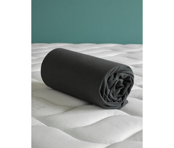 De Witte Lietaer Fitted Sheet Case Ebony 90/100 x 200/220-h40 Cotton Jersey