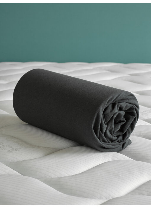 De Witte Lietaer Housse de drap-housse ébène 90/100 x 200/220 cm - jersey de coton h40