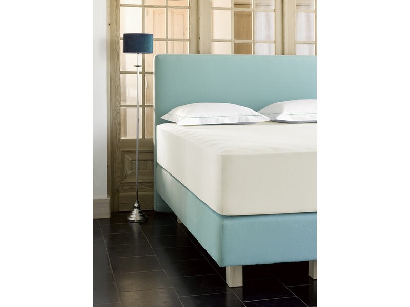 De Witte Lietaer  Hoeslaken - Case Ivory - Eenpersoons - 90/100 x 200/220-h40 - Katoen Jersey