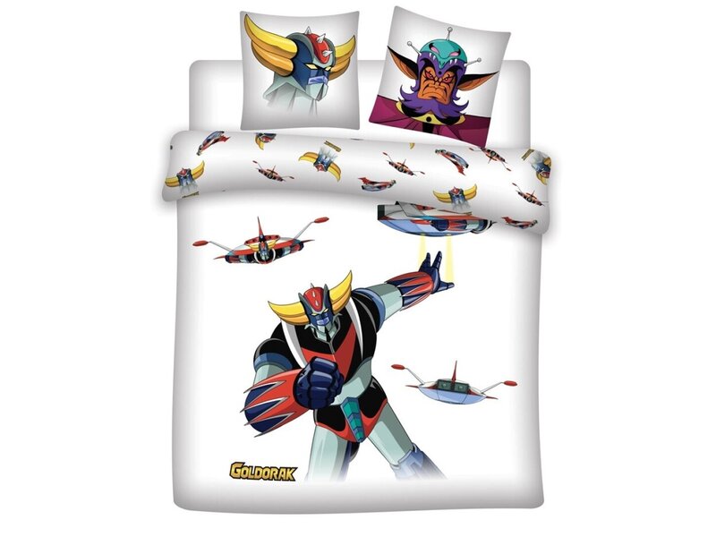 Goldorak Dekbedovertrek - Lits Jumeaux - 240 x 220 cm + (2x) 65 x 65 cm - Polycotton