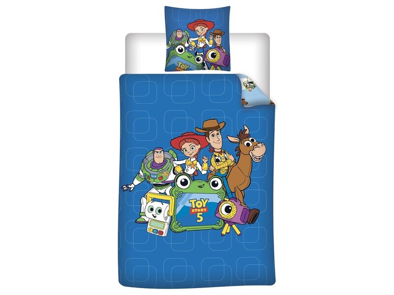 Toy Story Housse de couette - 1 personne - 140 x 200 cm - 65 x 65 cm - Polycoton