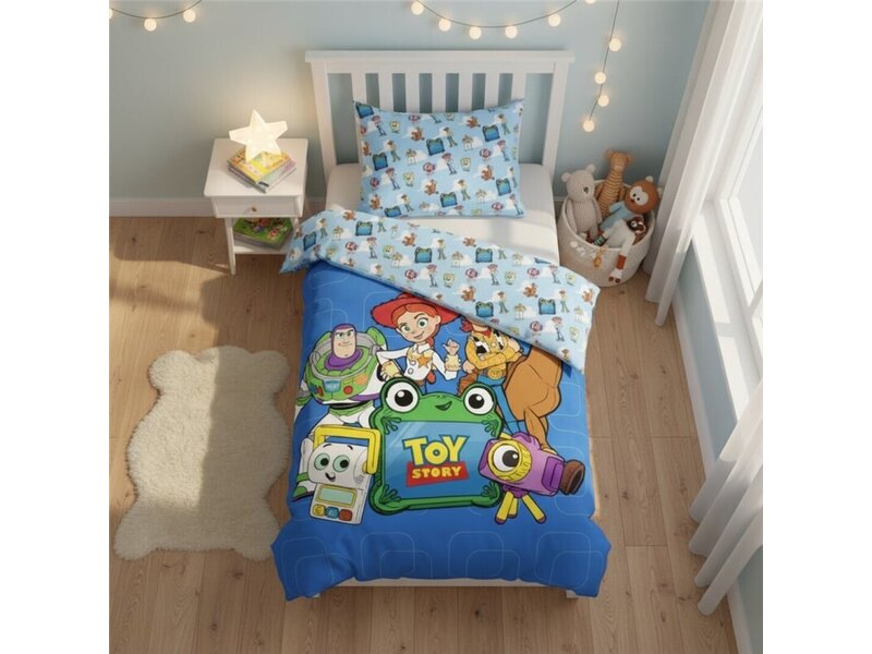 Toy Story Housse de couette - 1 personne - 140 x 200 cm - 65 x 65 cm - Polycoton