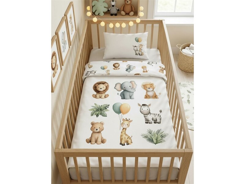 Romane & Sacha Baby-Bettbezug – 100 x 140 + 40 x 60 cm – Baumwolle