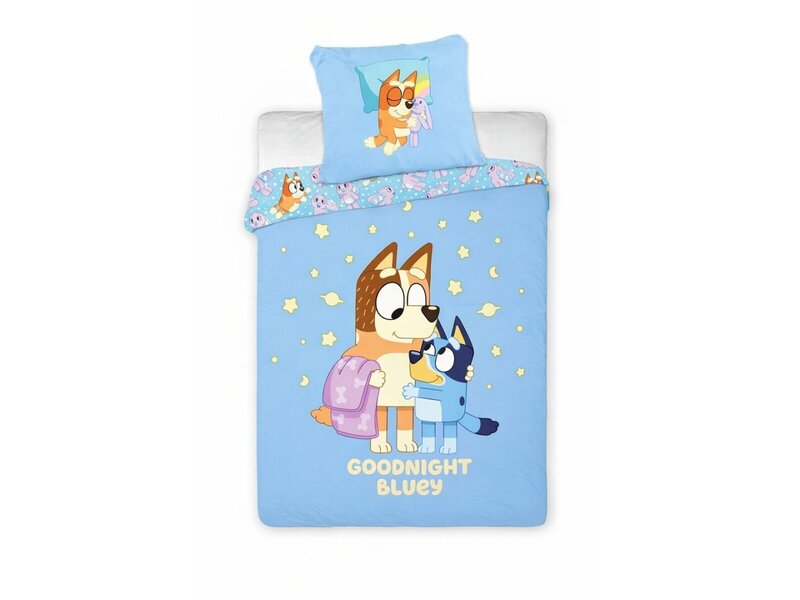 Bluey BABY Duvet Cover - Goodnight Blues - 100 x 140 + 40 x 60 cm - Cotton