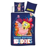 SpongeBob Housse de couette - Buddies - 1 personne - 140 x 200 cm - 65 x 65 cm - Polycoton