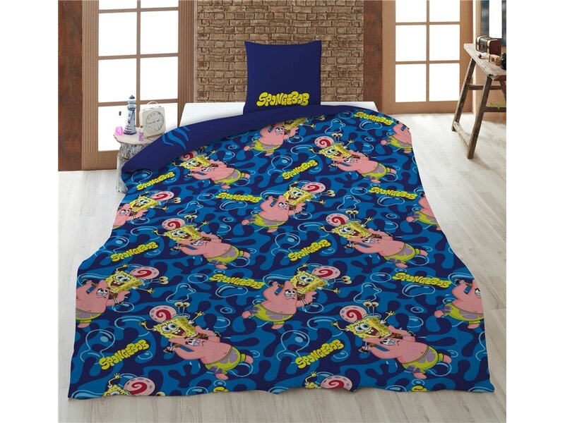 SpongeBob Duvet Cover - Buddies - Single - 140 x 200 cm - 65 x 65 cm - Polycotton