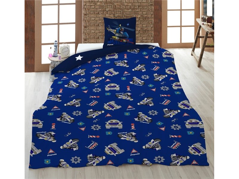 Playmobil Bettbezug – Einzelbett – 140 x 200 cm – 65 x 65 cm – Baumwollmischgewebe