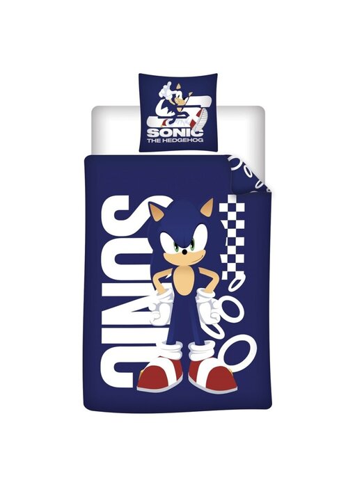 Sonic the Hedgehog Bettbezug 140 x 200 + 65 x 65 cm aus Baumwollmischgewebe