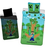 Minecraft Housse de couette Jungle Fight - 140 x 200 cm + 70 x 90 cm - Coton