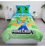 Minecraft Dschungelkampf-Bettbezug – 140 x 200 cm + 70 x 90 cm – Baumwolle