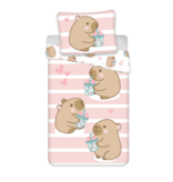 Capybara Dekbedovertrek Kawaii - 140 x 200 cm / 70 x 90 cm - Katoen
