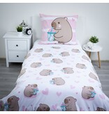 Capybara Bettbezug Kawaii – 140 x 200 cm / 70 x 90 cm – Baumwolle