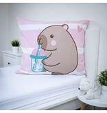 Capybara Housse de couette Kawaii - 140 x 200 cm / 70 x 90 cm - Coton