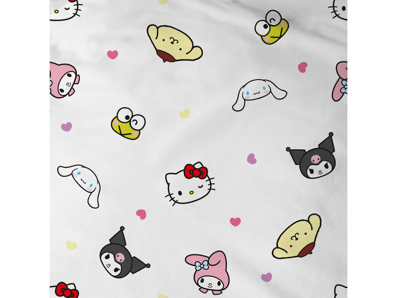 Sanrio Dekbedovertrek Friendly - 140 x 200 + 63 x 63 cm - Katoen