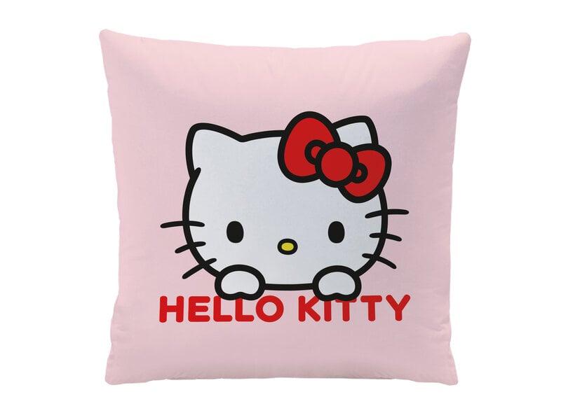 Hello Kitty Coussin décoratif Pois - 40 x 40 cm - Double face - Polyester