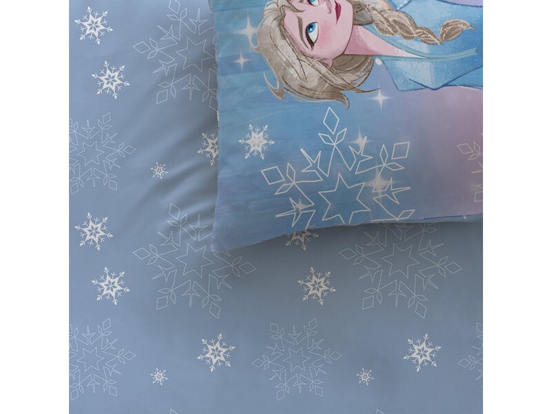 Disney Frozen Housse de couette La Reine des Neiges - 140 x 200 + 63 x 63 cm - Coton