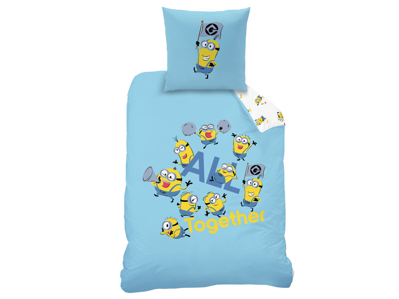 Minions Housse de couette Fête - 140 x 200 + 63 x 63 cm - Coton