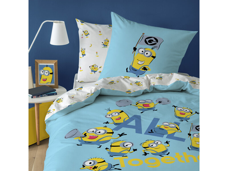 Minions Dekbedovertrek Fete - 140 x 200 + 63 x 63 cm - Katoen