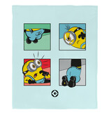 Minions Couverture polaire à carreaux Oops - 125 x 150 cm - Polyester
