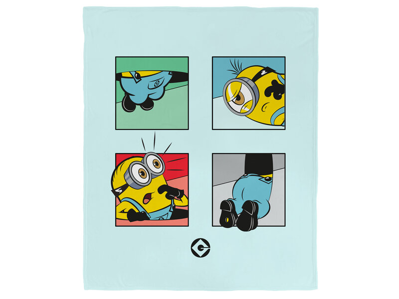 Minions Couverture polaire à carreaux Oops - 125 x 150 cm - Polyester