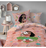 Disney Vaiana Housse de couette - Fleur - 1 personne - 140 x 200 + 63 x 63 cm - Coton