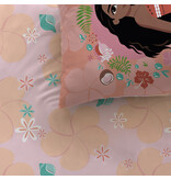 Disney Vaiana Housse de couette - Fleur - 1 personne - 140 x 200 + 63 x 63 cm - Coton