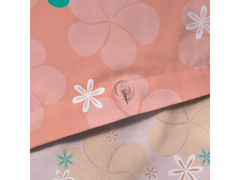 Disney Vaiana Dekbedovertrek- Fleur - Eenpersoons - 140 x 200 + 63 x 63 cm - Katoen