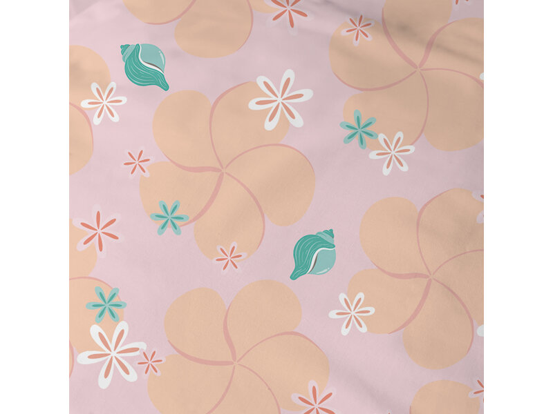Disney Vaiana Housse de couette - Fleur - 1 personne - 140 x 200 + 63 x 63 cm - Coton