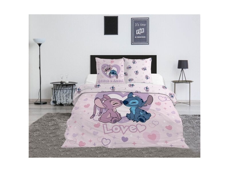 Disney Lilo & Stitch Disney Lilo & Stitch dekbedovertrek Love - 240 x 220 cm / 65 x 65 cm - Polycotton