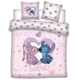 Disney Lilo & Stitch Disney Lilo & Stitch dekbedovertrek Love - 240 x 220 cm / 65 x 65 cm - Polycotton