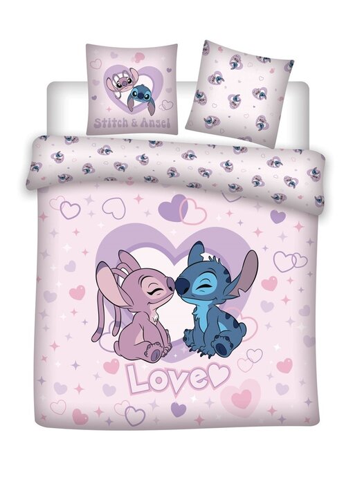 Disney Lilo & Stitch Dekbedovertrek Love - 240 x 220 cm / 65 x 65 cm - Polycotton