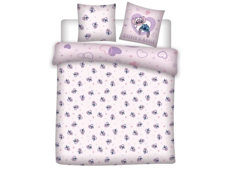 Disney Lilo & Stitch Disney Lilo & Stitch dekbedovertrek Love - 240 x 220 cm / 65 x 65 cm - Polycotton
