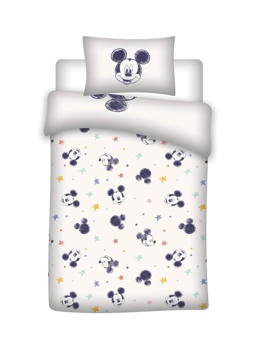 Disney Mickey Mouse Baby dekbedovertrek - 100 x 140 cm - 40 x 60 cm - Katoen
